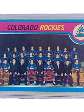 Colorado Rockies 1979 O-Pee-Chee NHL Team Checklist Hockey Card #248 Printed